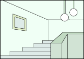 次に階段（2階に寝室がある場合）