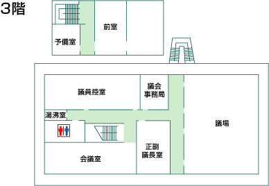 高野町役場庁舎3階フロア図